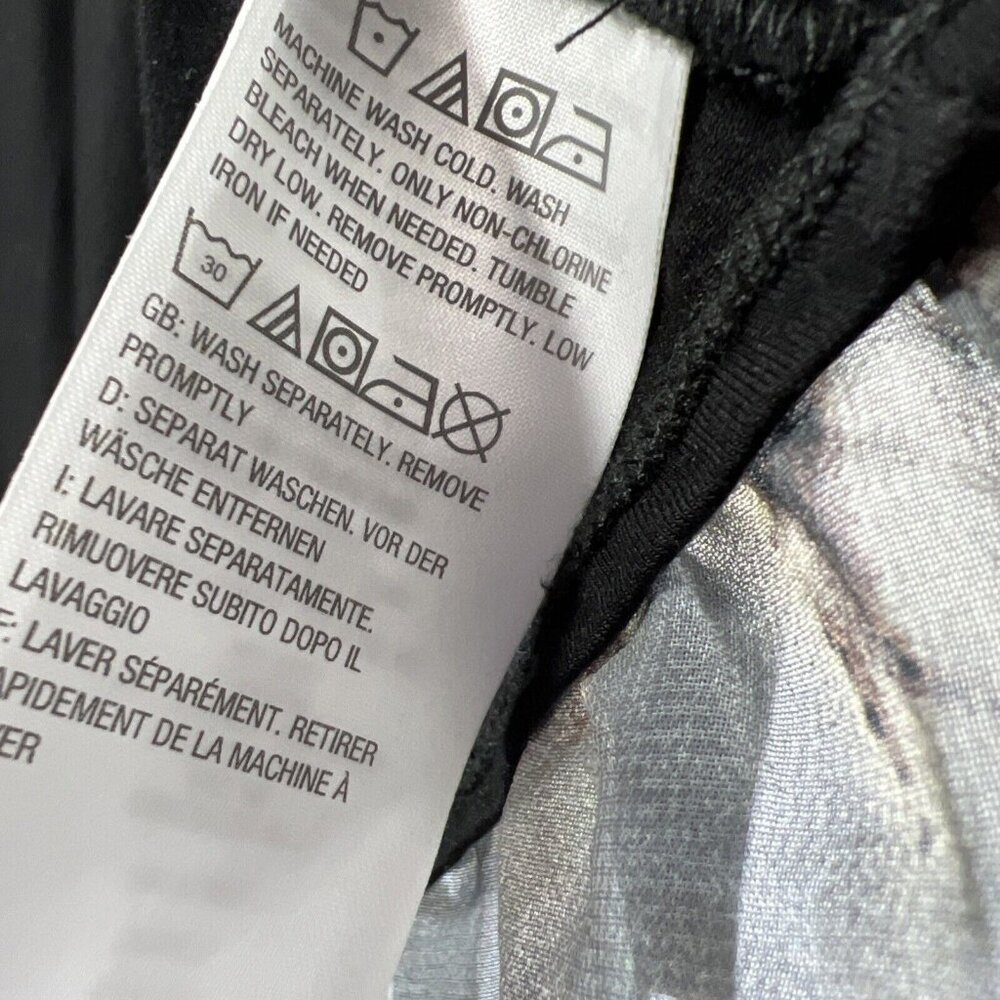 LOGO Lori Goldstein Womens Jacket Large Sheer Floral Ruffle Solid Black L/S Boho - Picture 6 of 9